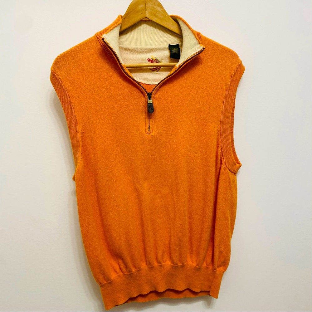 Orvis Orange Sweater Vest